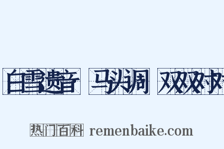 白雪遗音·马头调·双双对对是什么意思的图片
